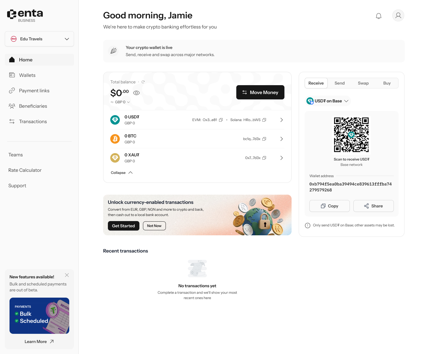 The live business wallet