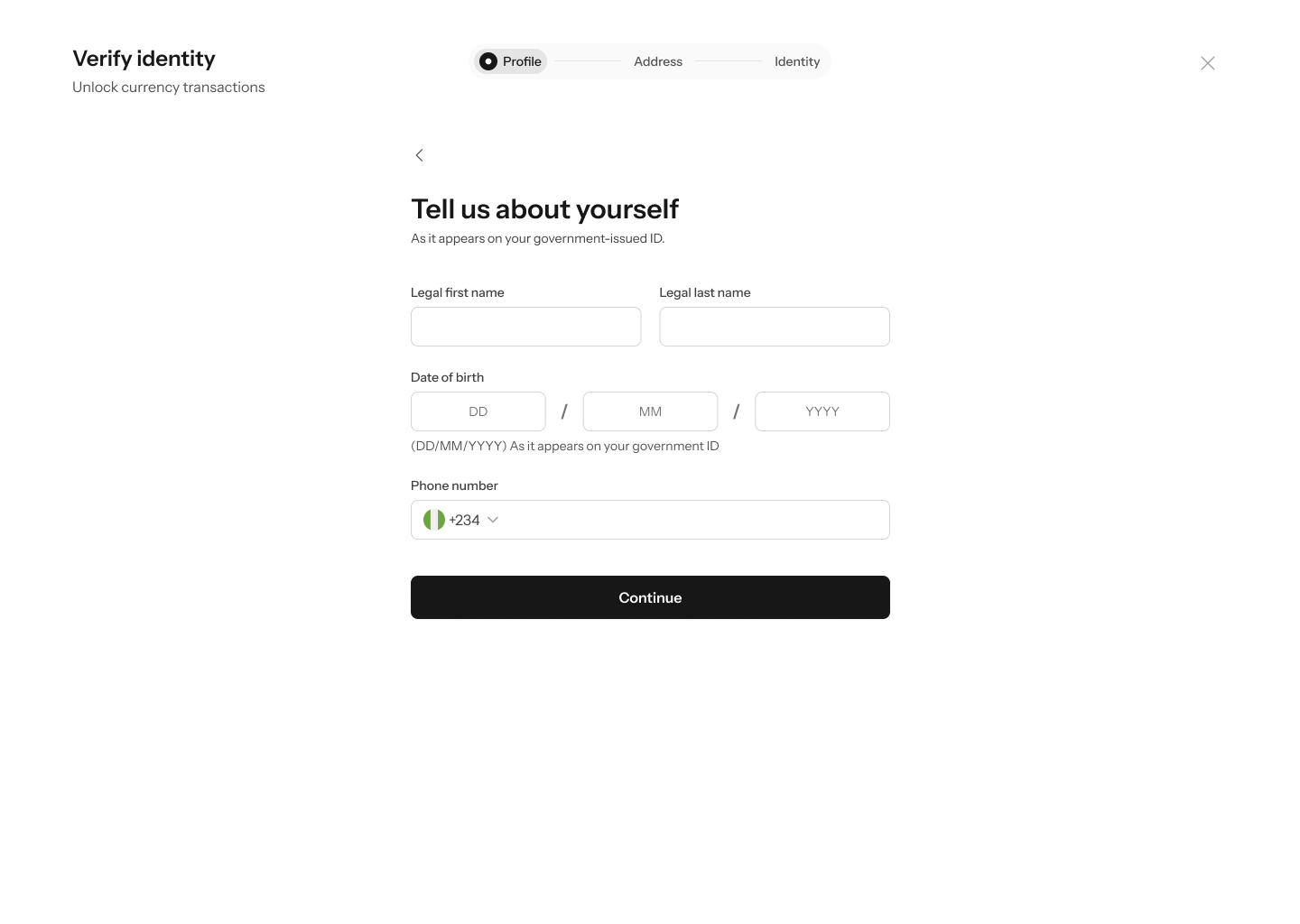 Profile information