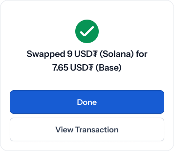 Swap — success