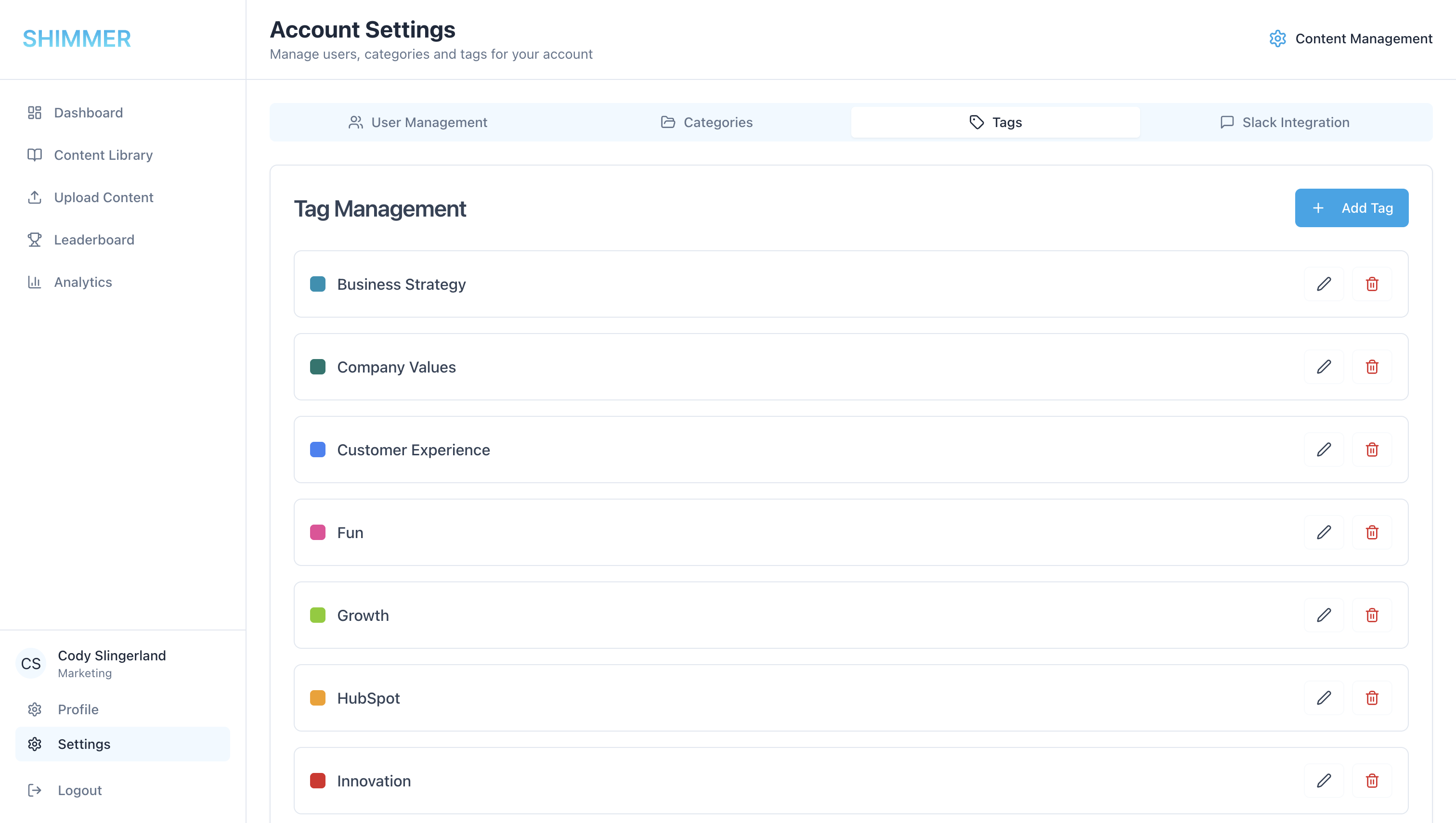 68d1ca5ce2891053677997d1 Shimmer Settings Tag Management Pn