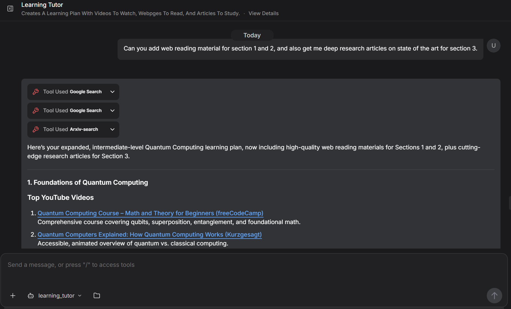 Adding reading material