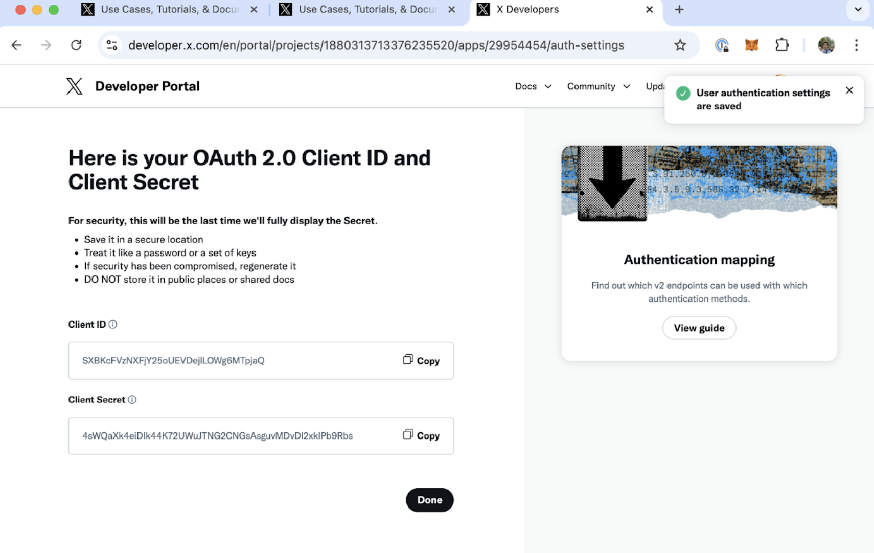 Copy Credentials