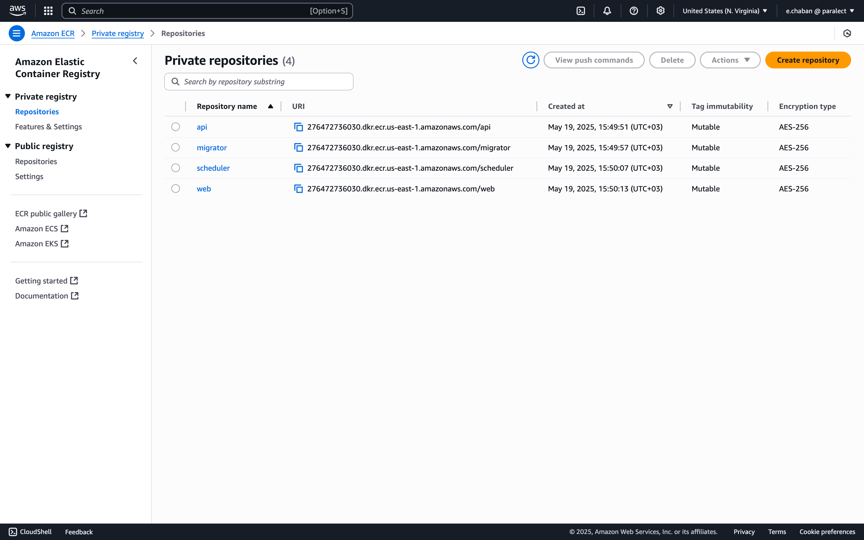 Container Registry creation