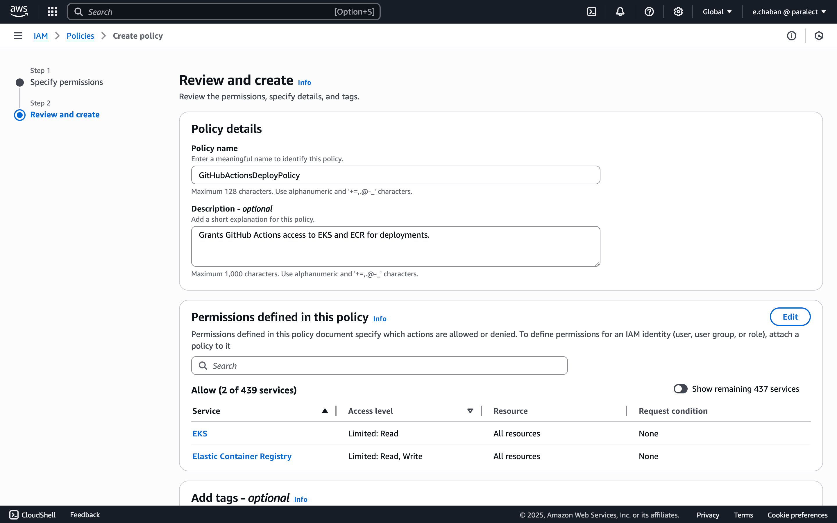 Policy review create