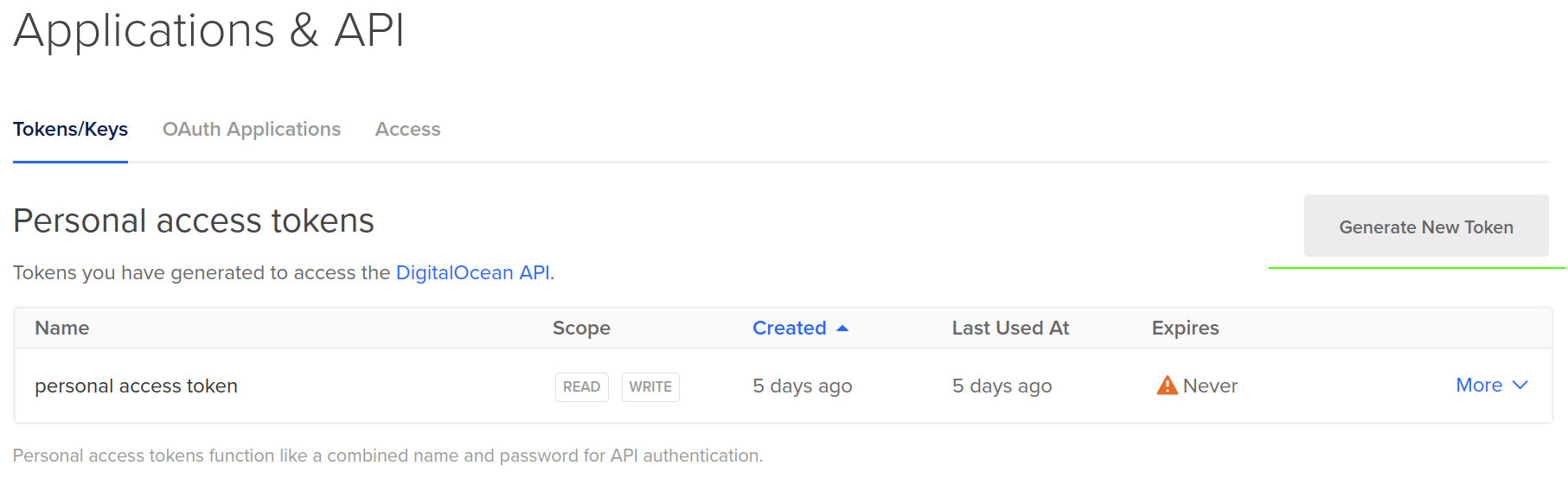 Do access token create