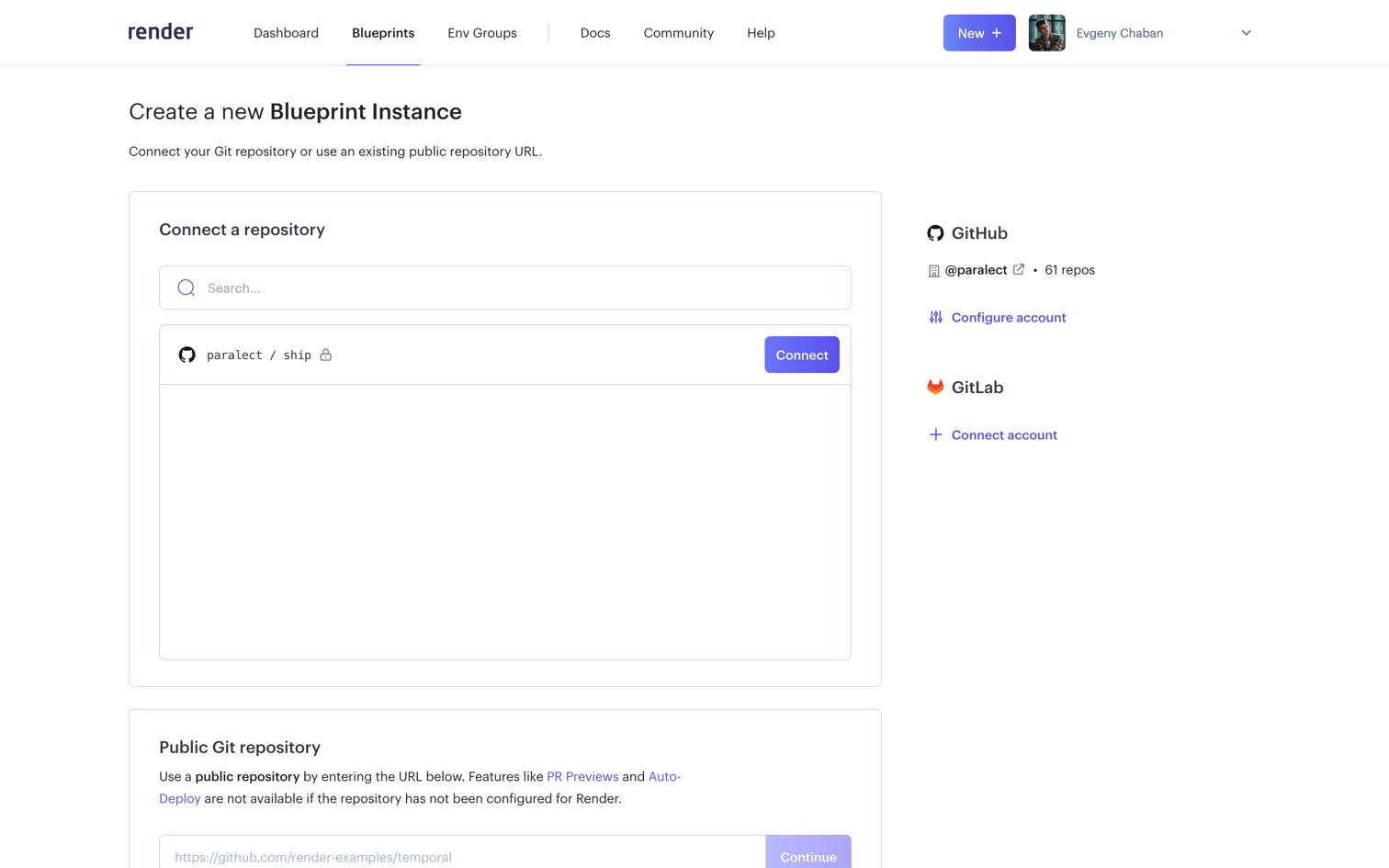 Create a Blueprint instance
