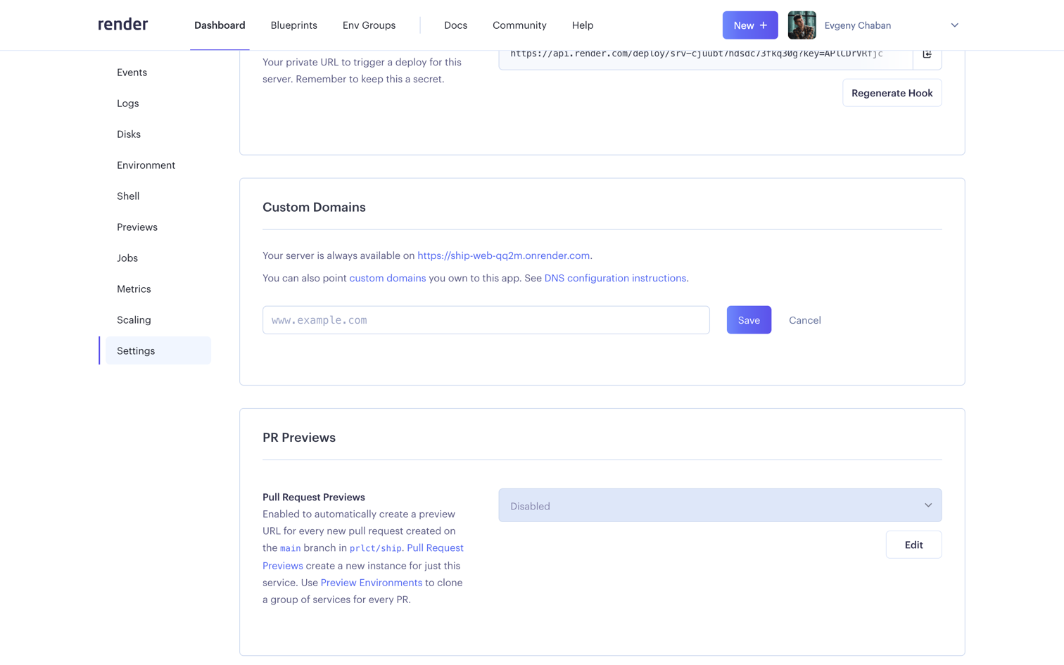 Render Custom Domains