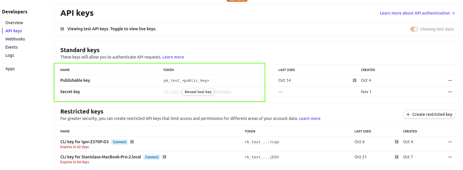 Stripe create product form