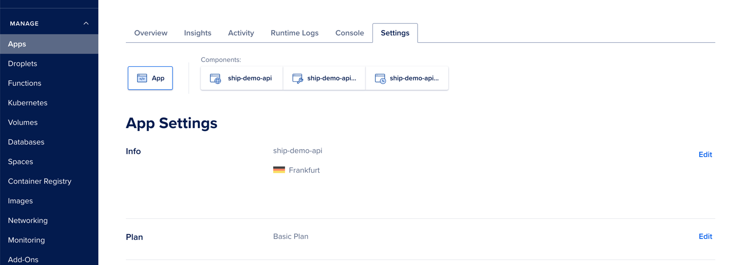 Logs Integrations Settings