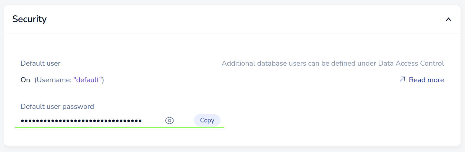 Redis password