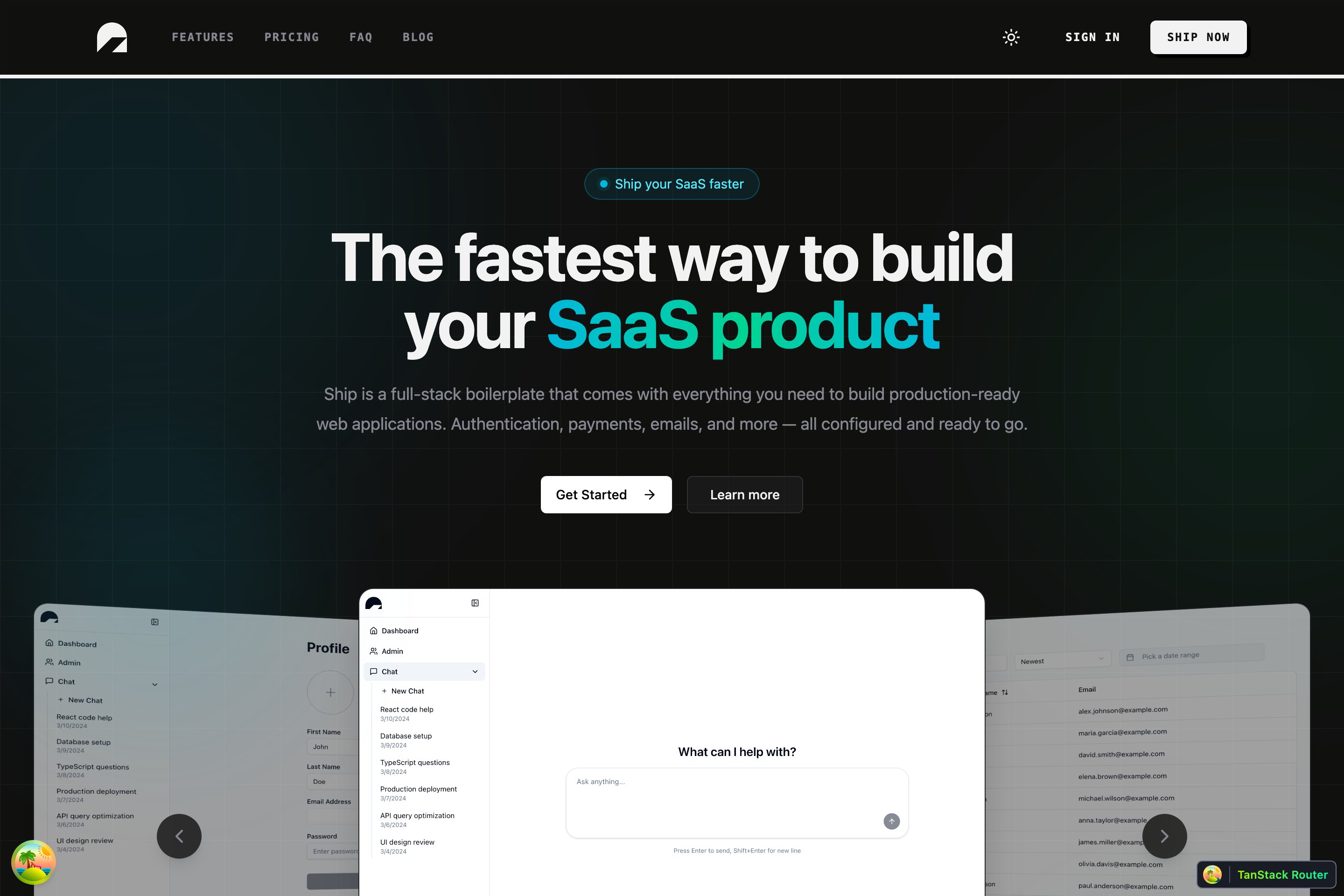 The Ship web app
