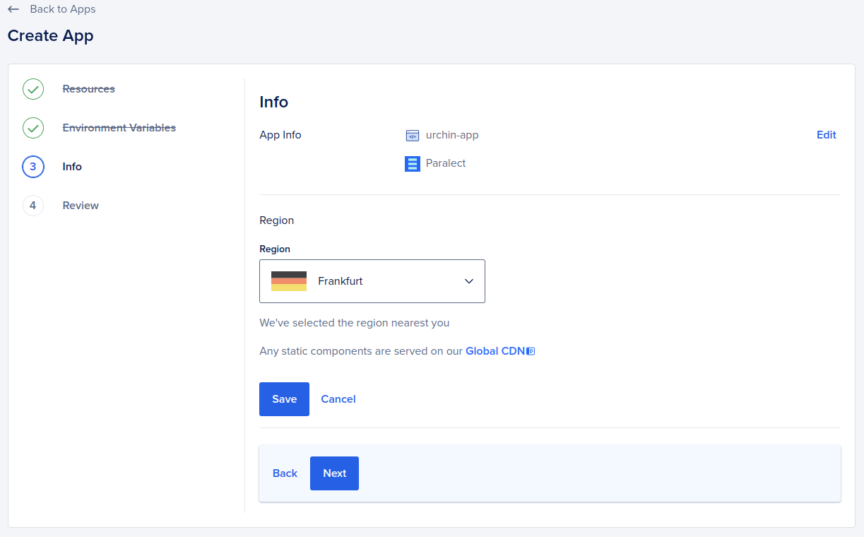 Create app host
