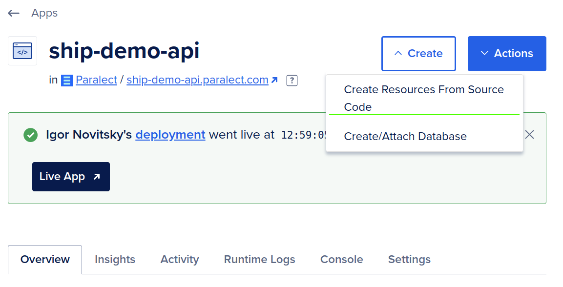 Do create resource