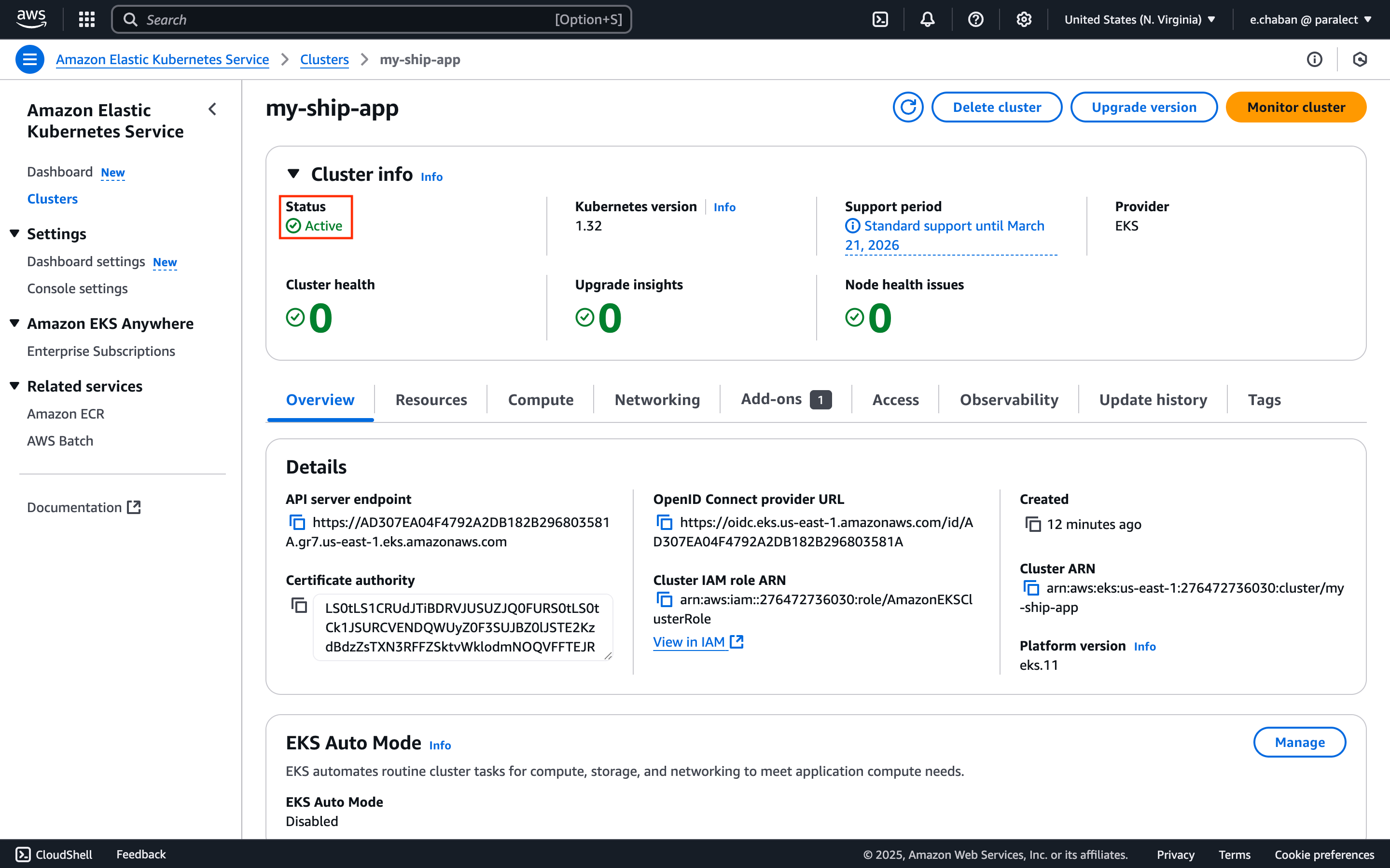 Cluster Created