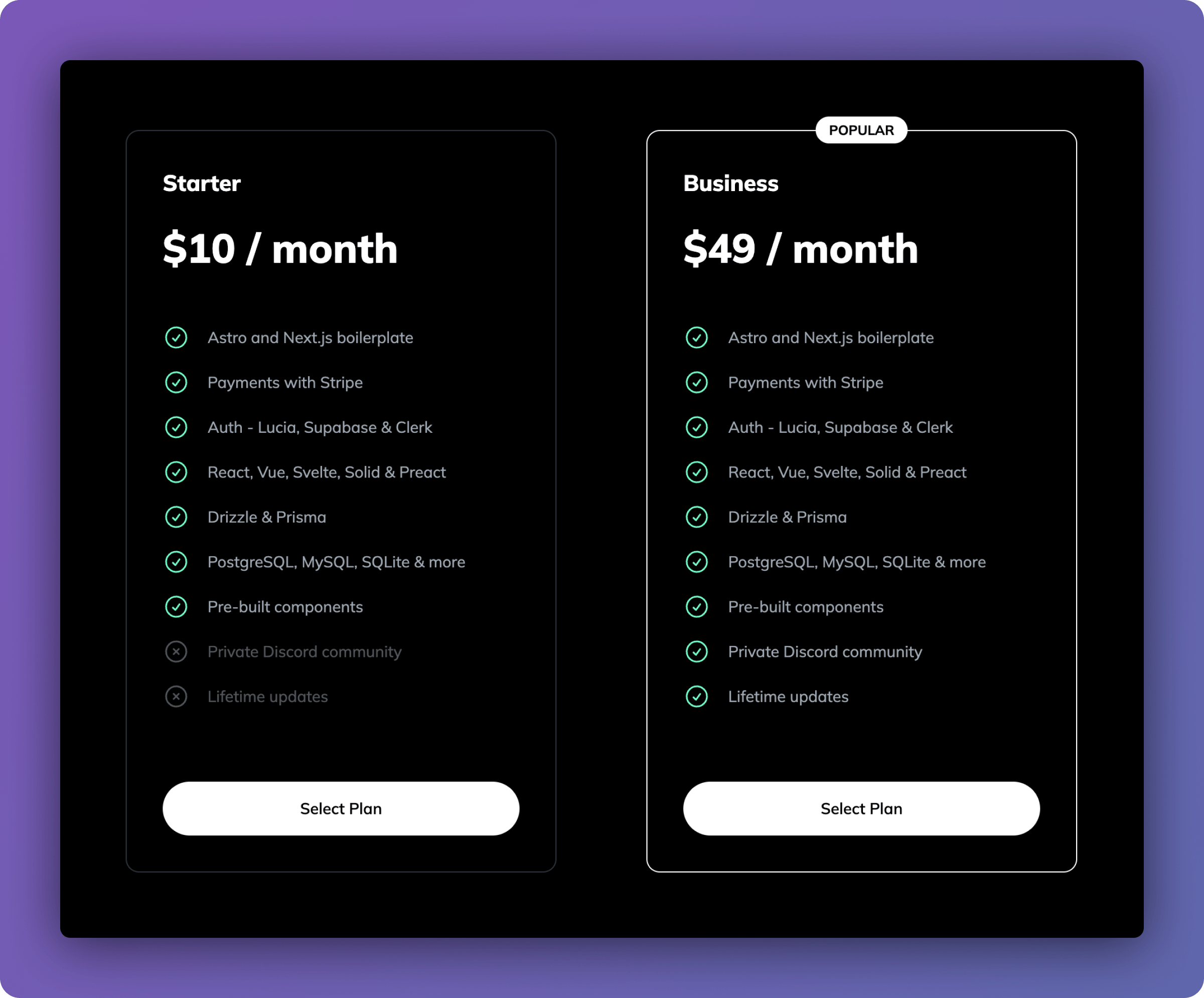 Plan Cards