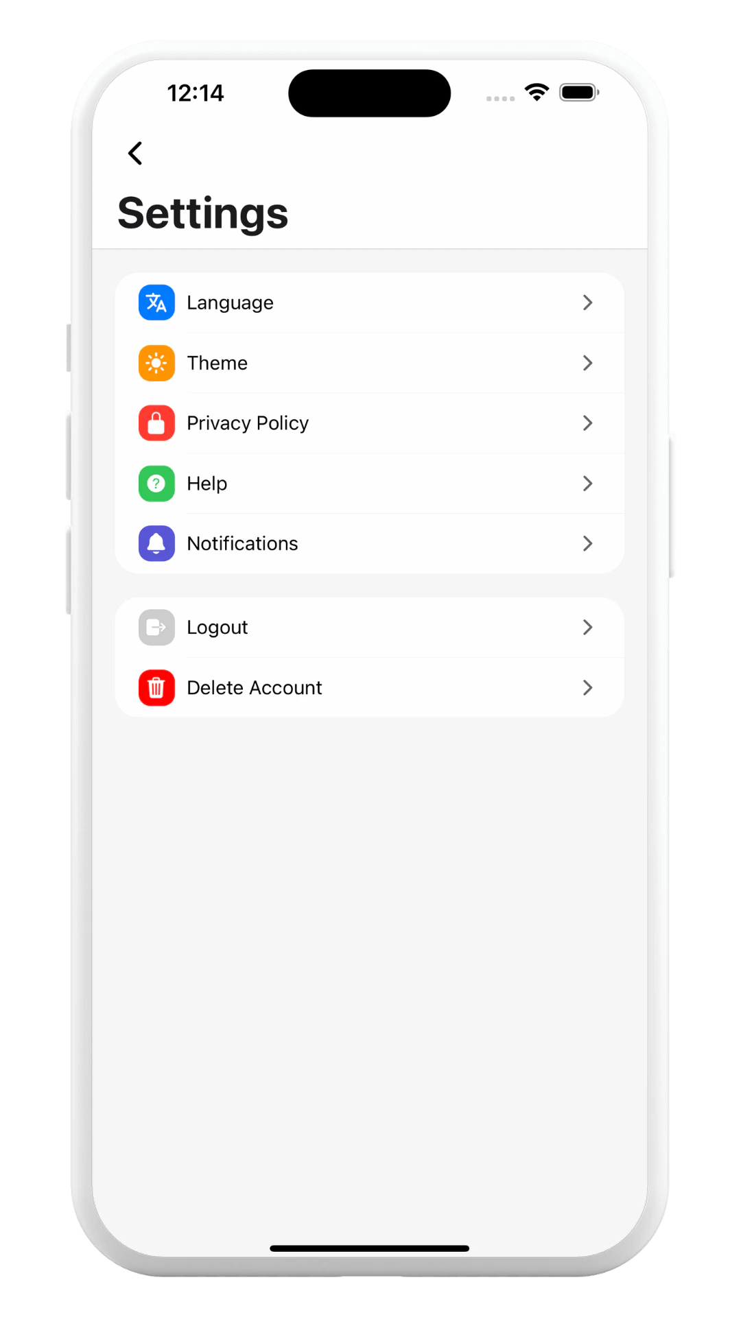 Settings Result