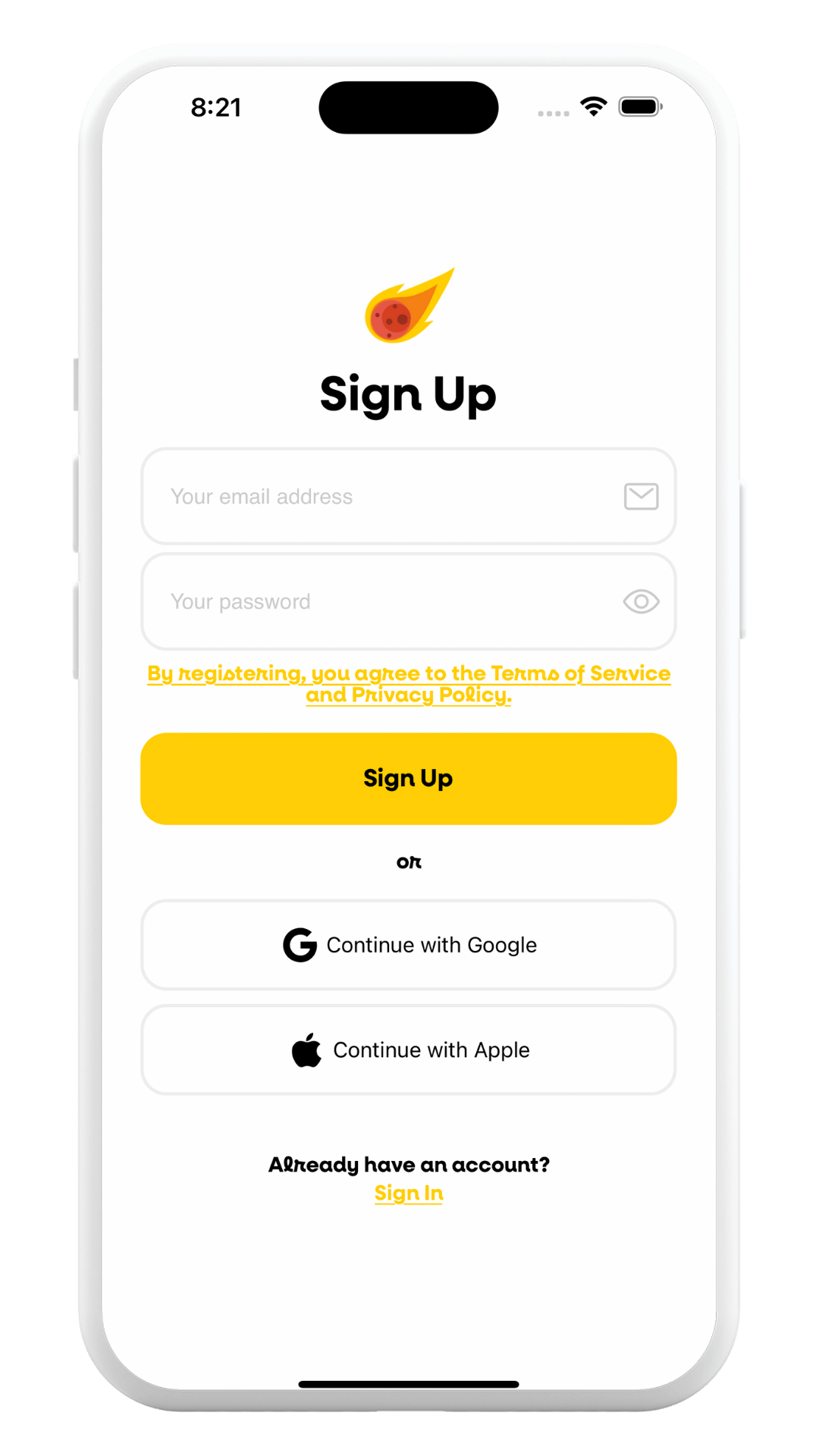 Signup Result