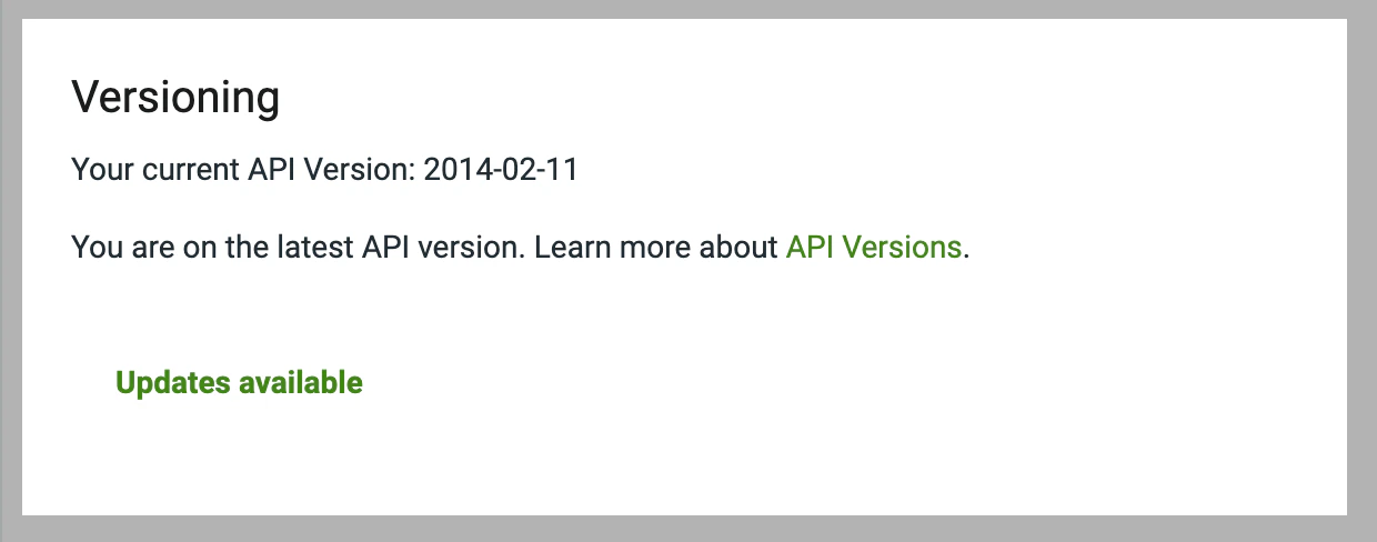Image showing update is available