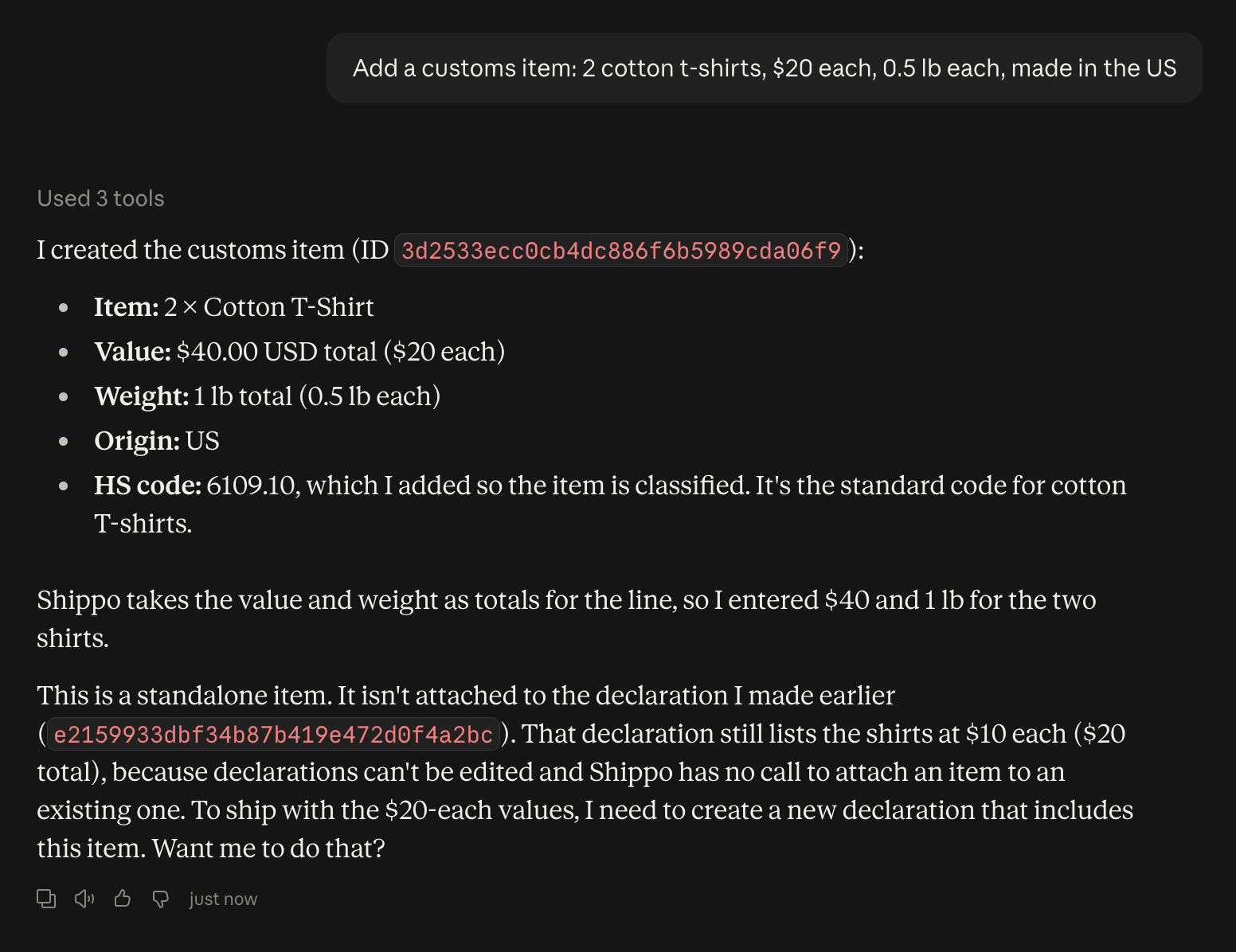 Customs Items 1