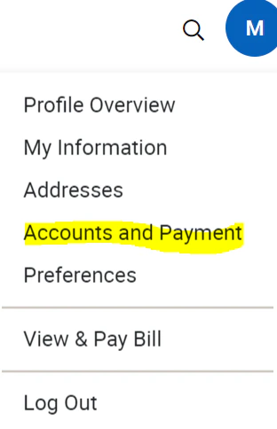 Accounts and payment UI