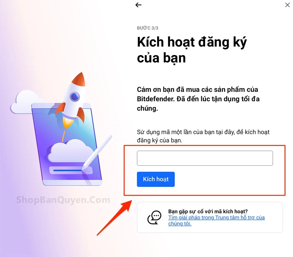 Nhap Code Bitdefender