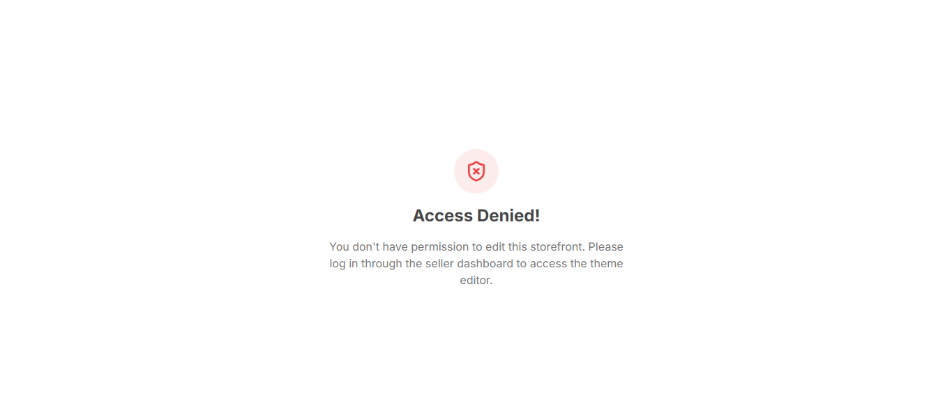 Unauthorized access denied screen