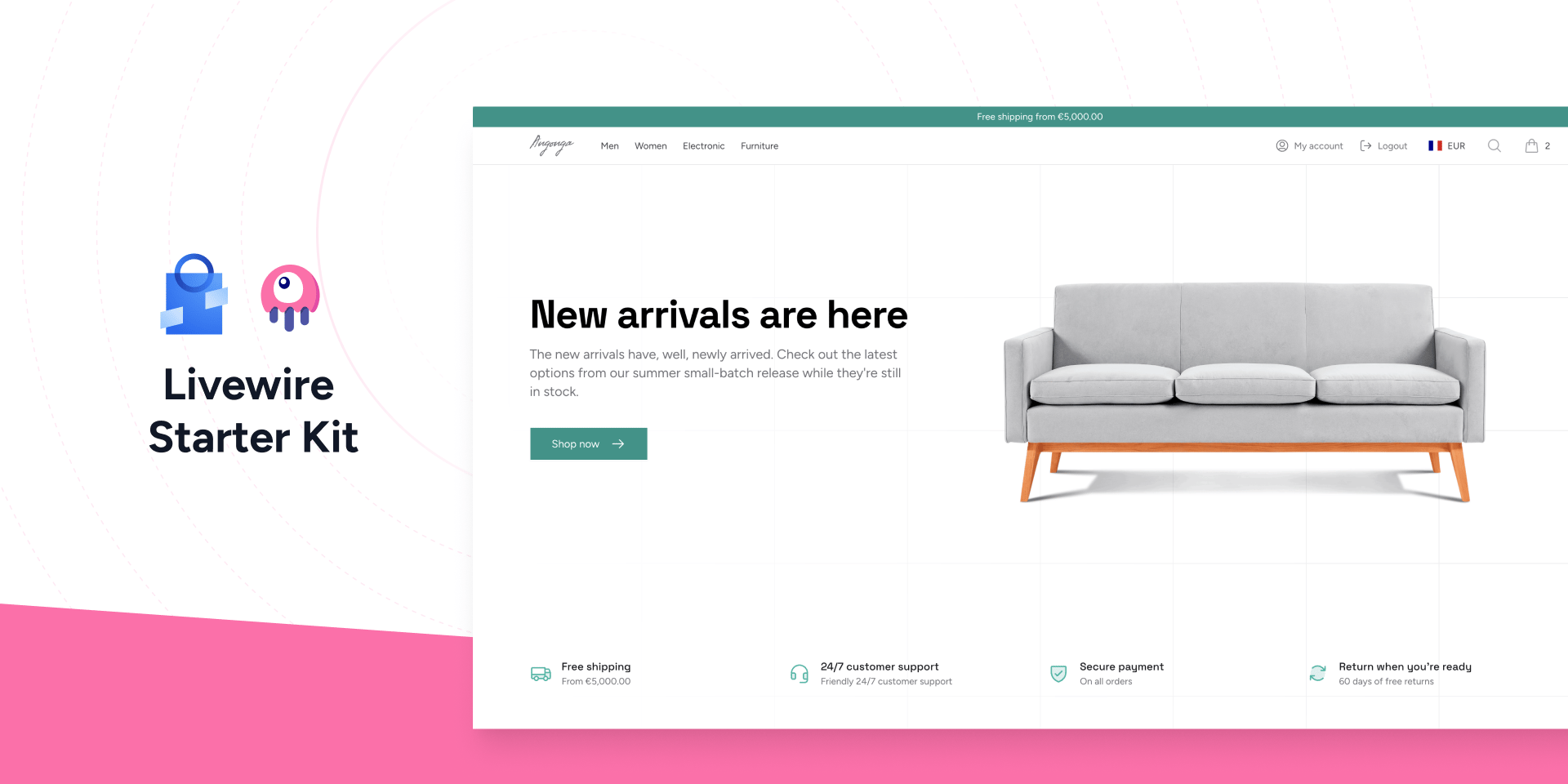 Livewire Starter Kit storefront