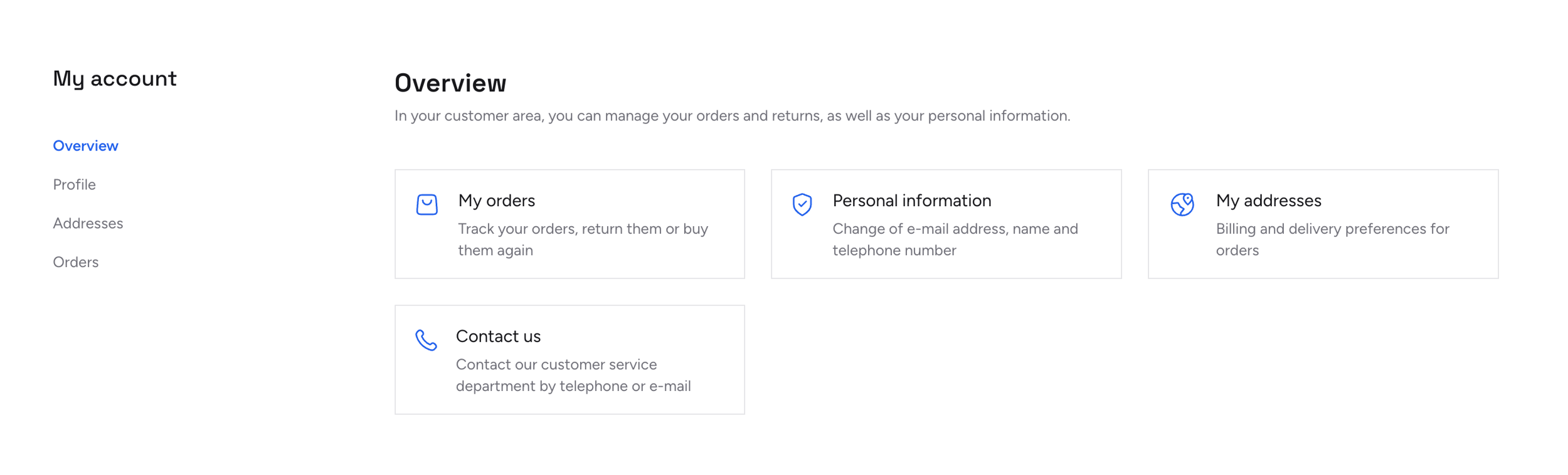 Customer Account