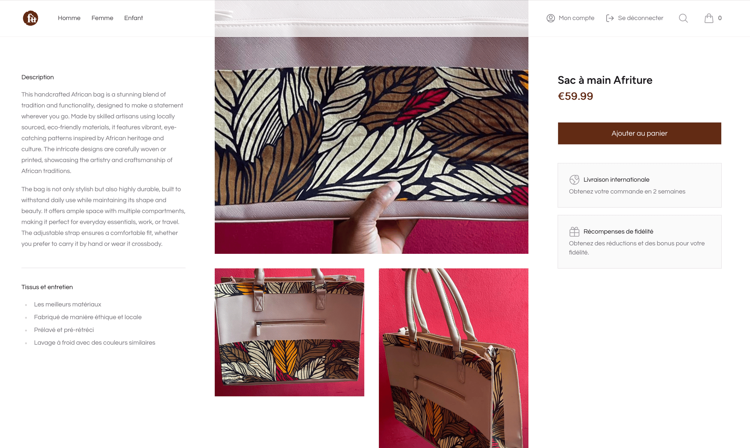 Product Detail on Store