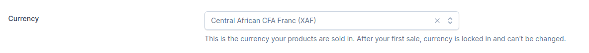 Store currency