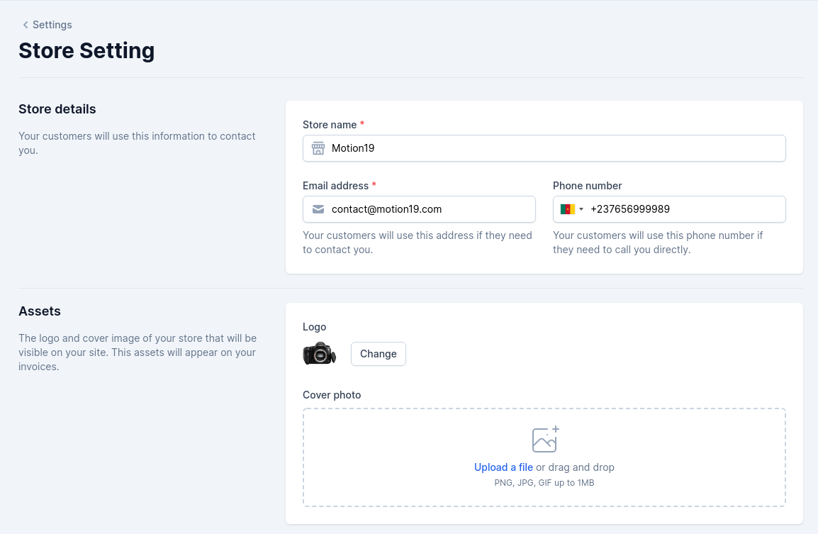 Admin update setting