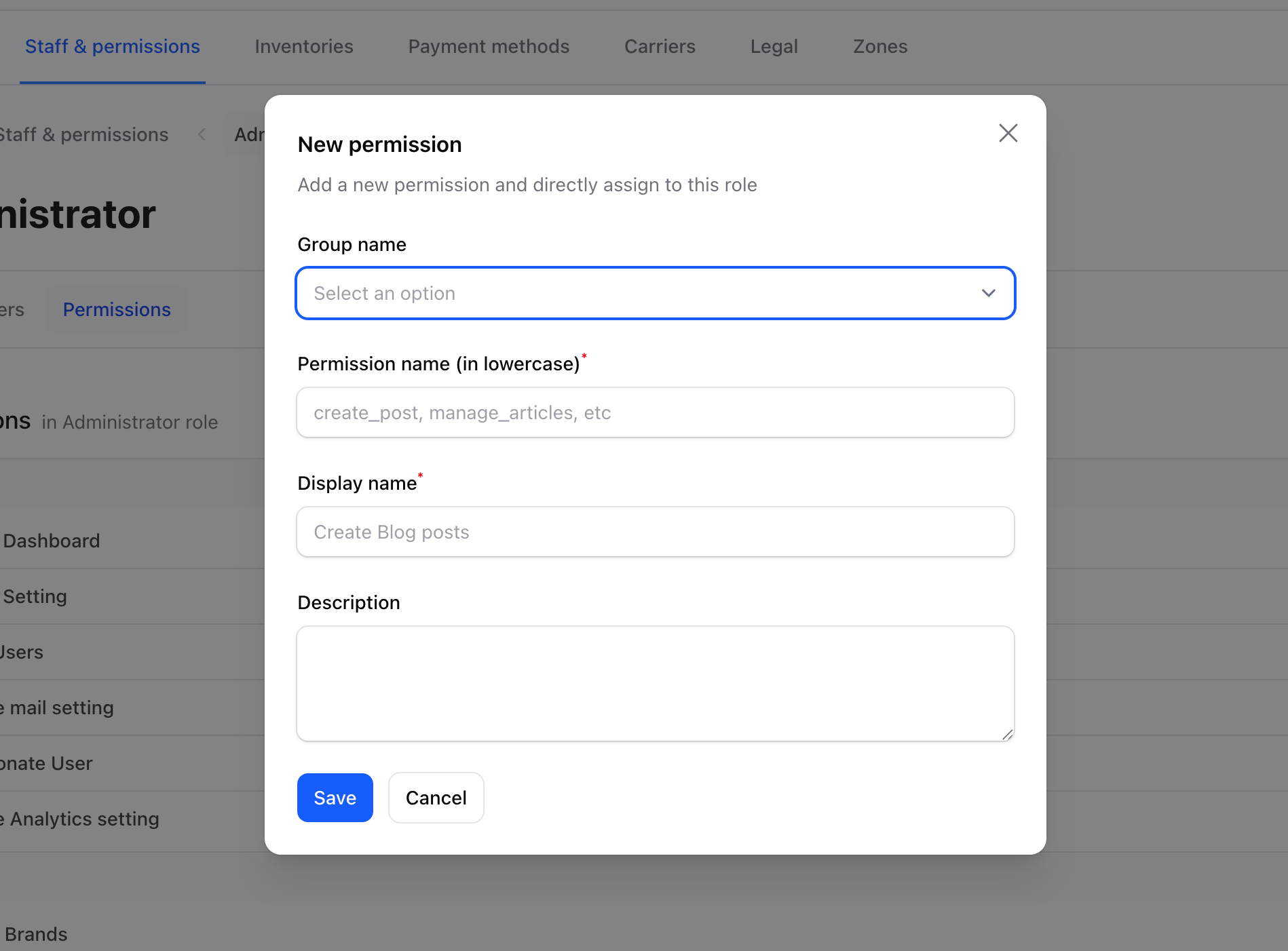 Add Permission