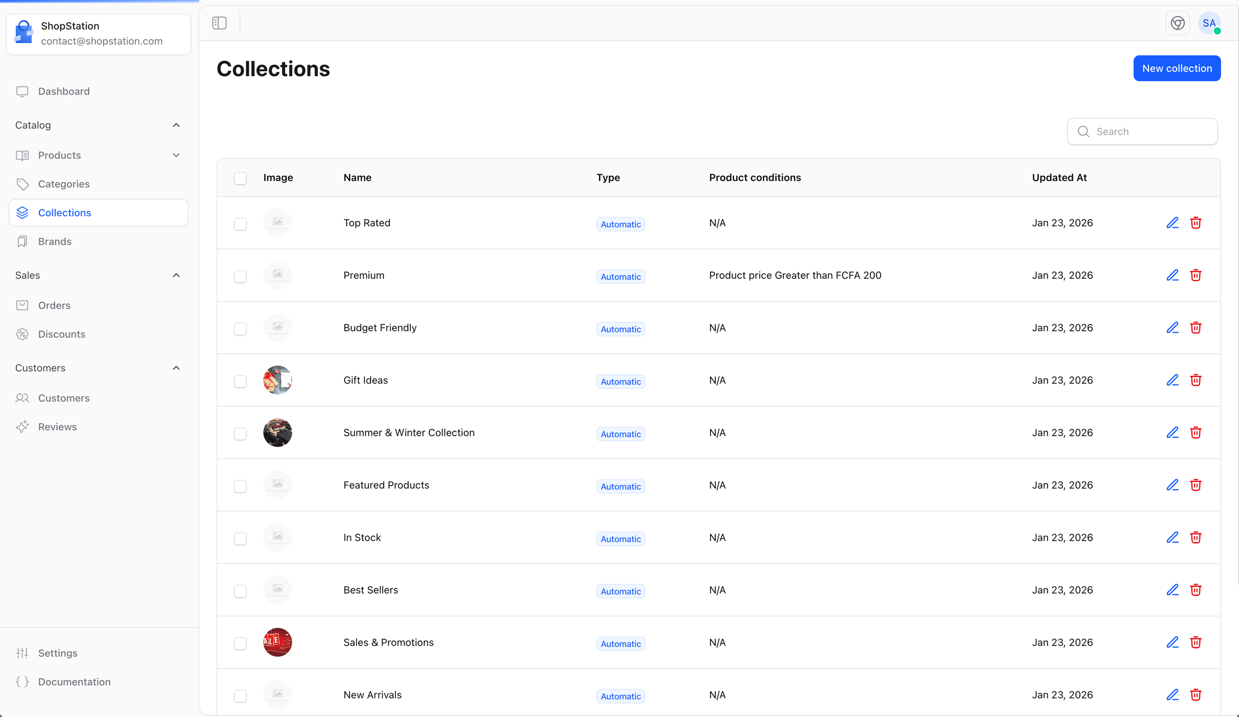 Collections List