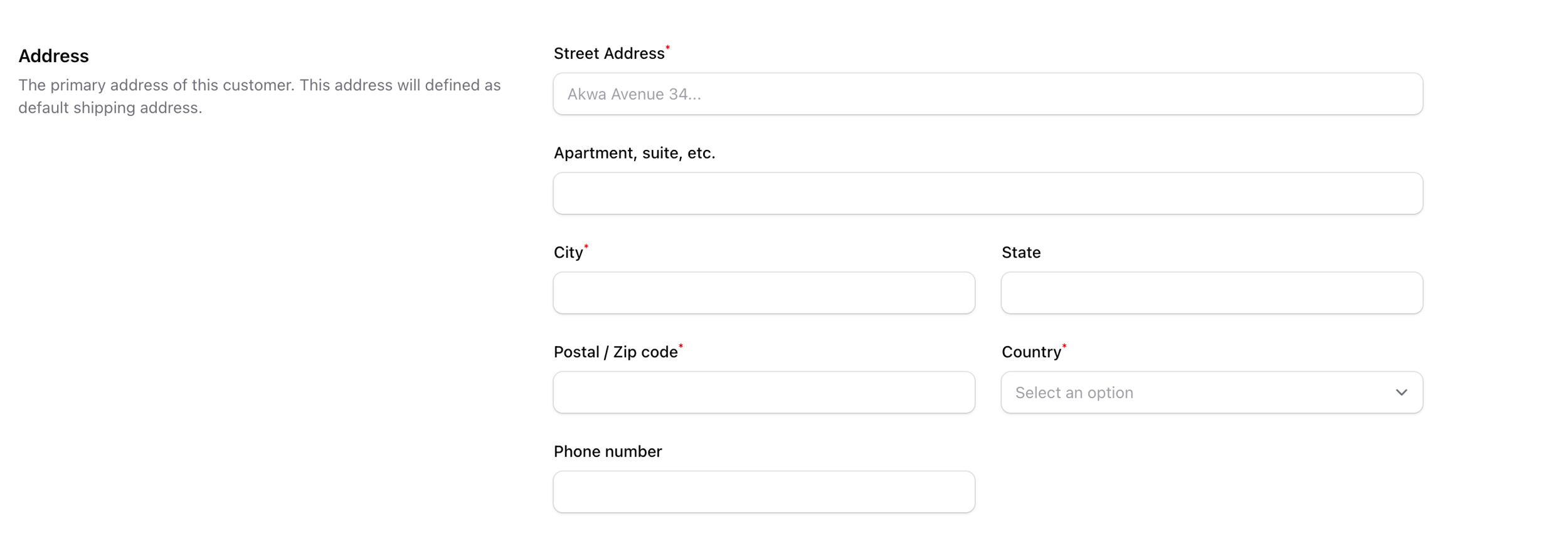 Customer Addresses