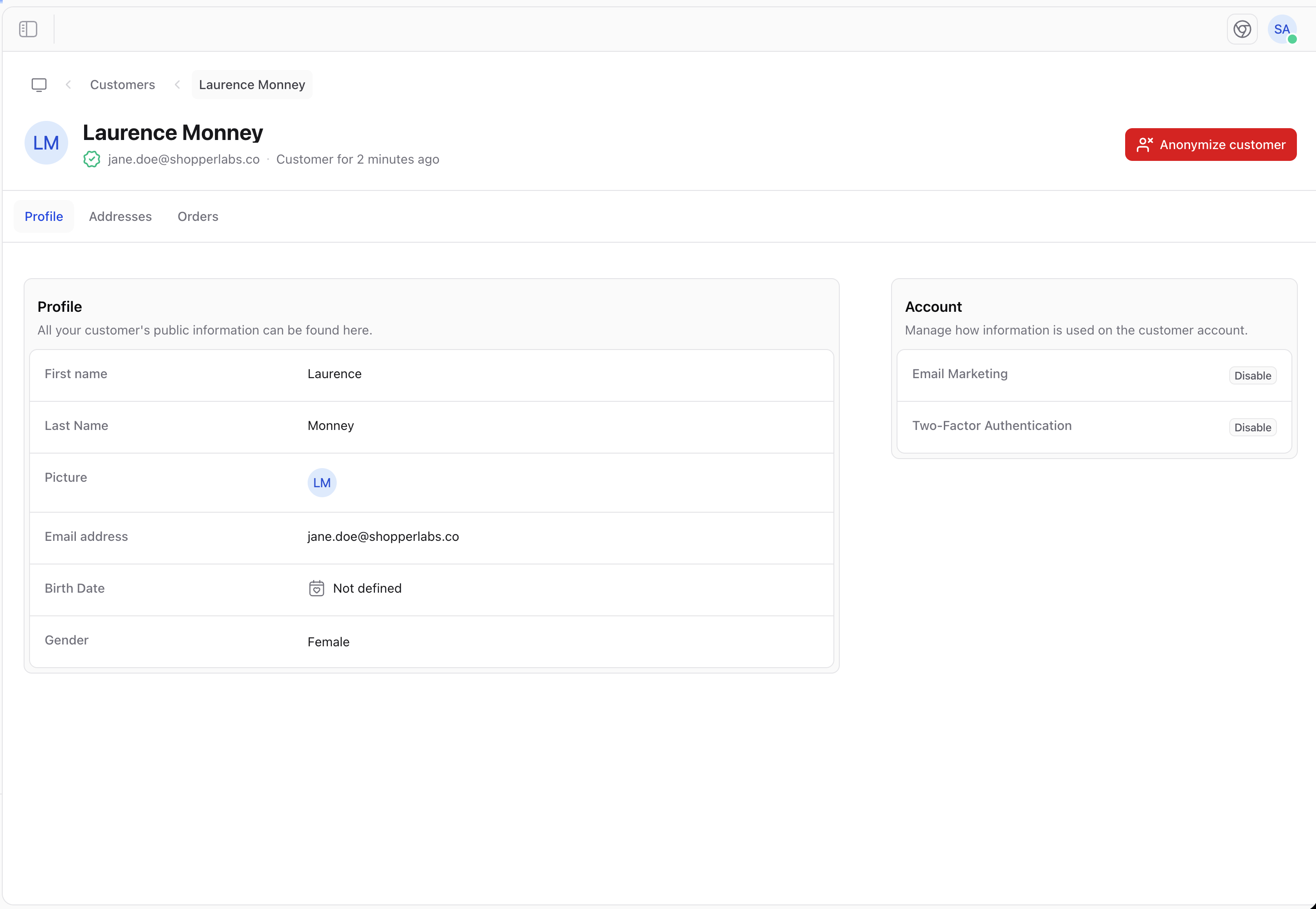 Customer Information