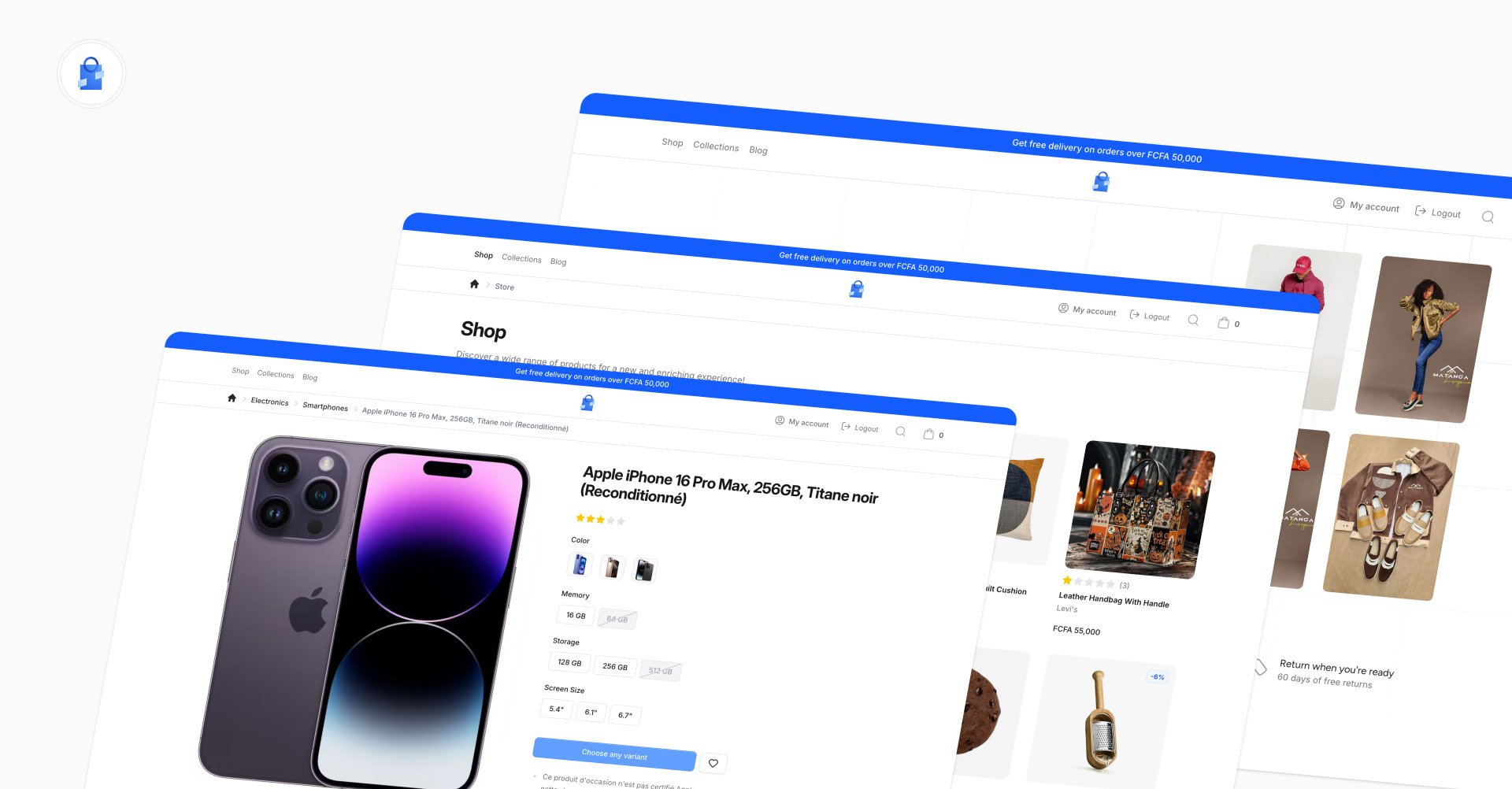 Shopper demo store homepage