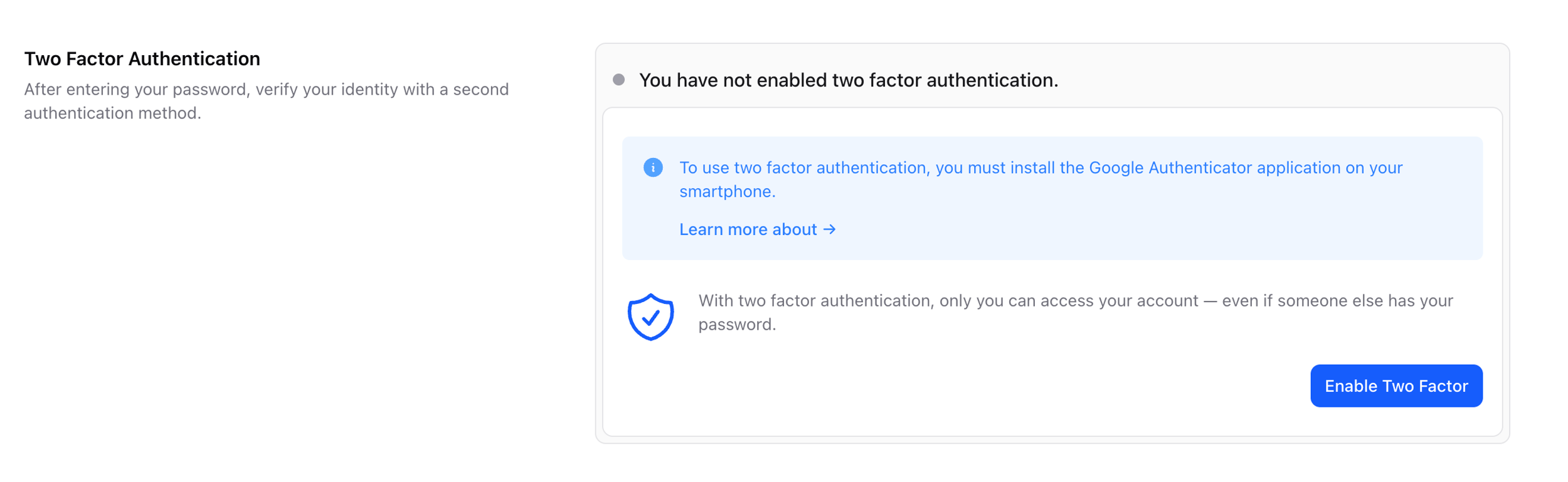 Two-Factor Section