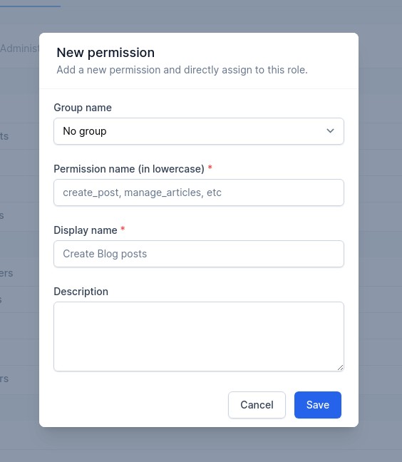 Add permission