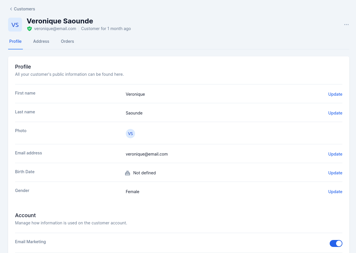 customer informations