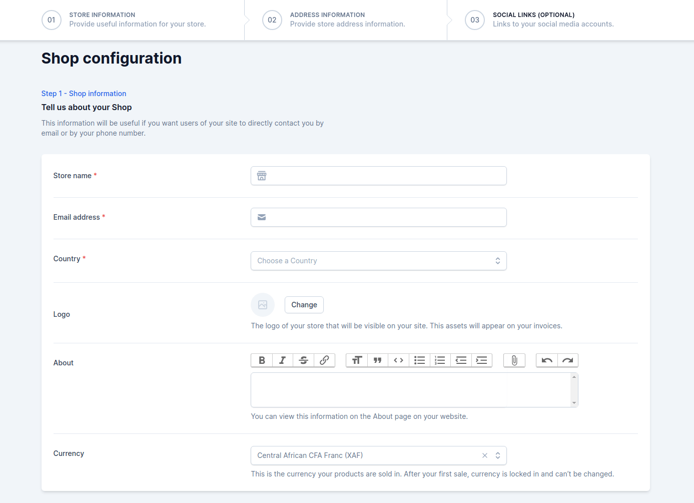 Shopper Config Example