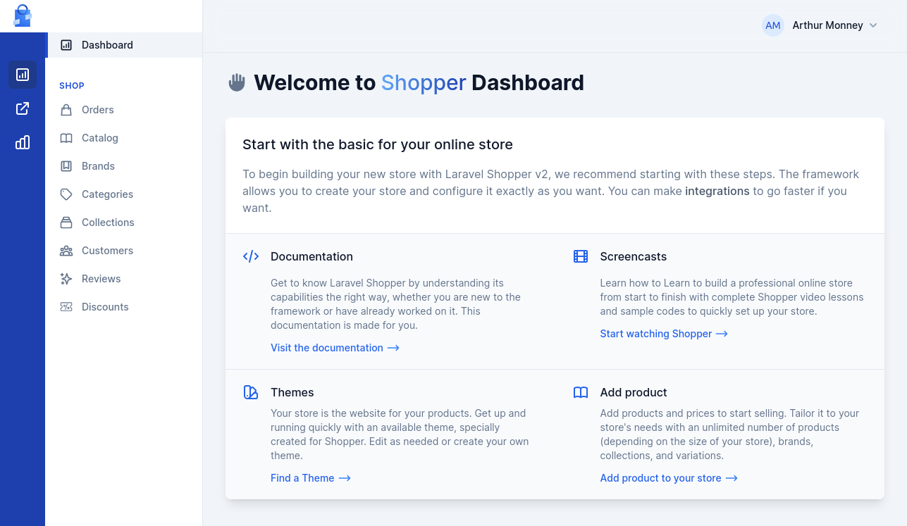 Dashboard - TALL Stack E-commerce Framework