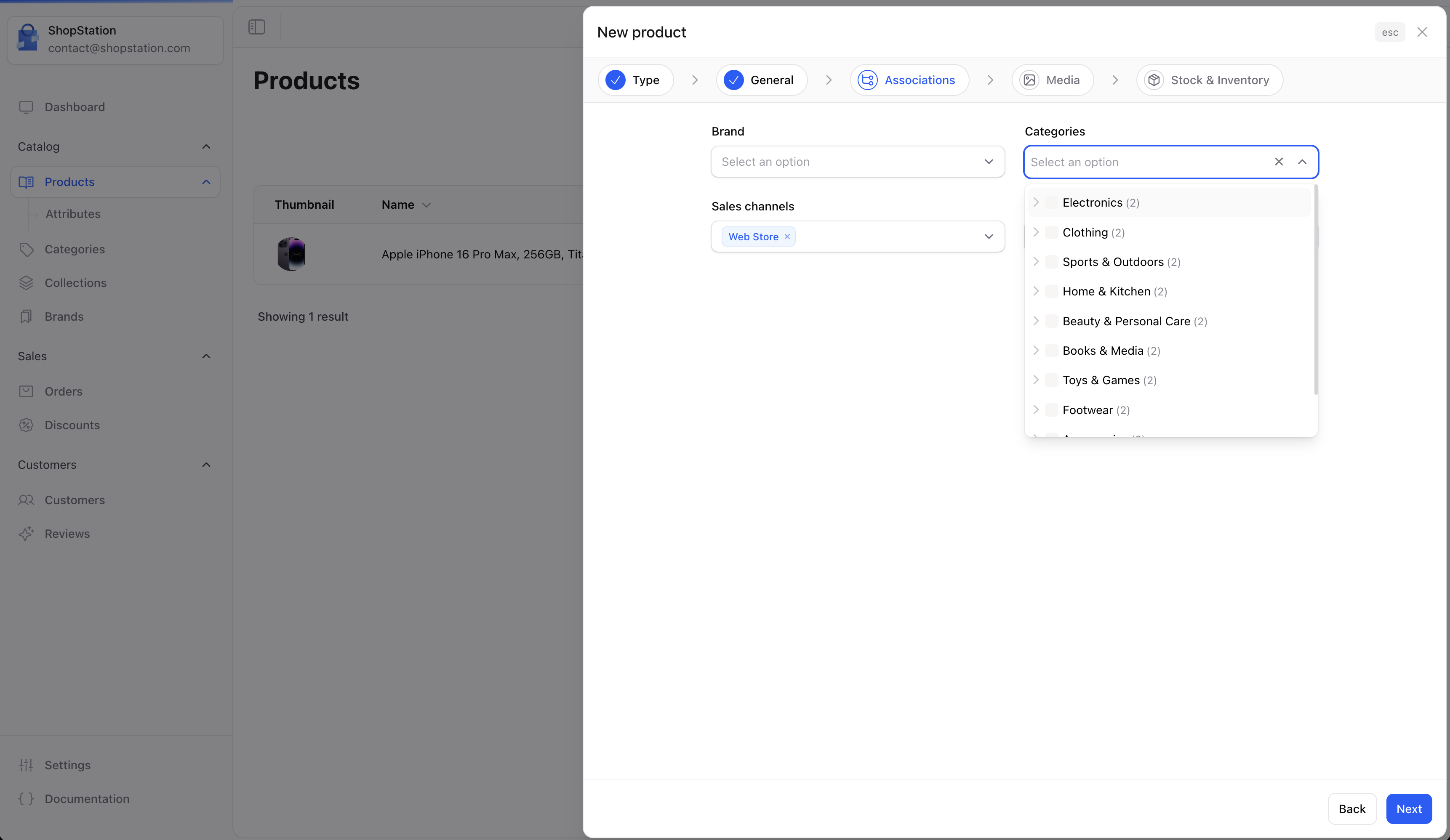 Product Associations