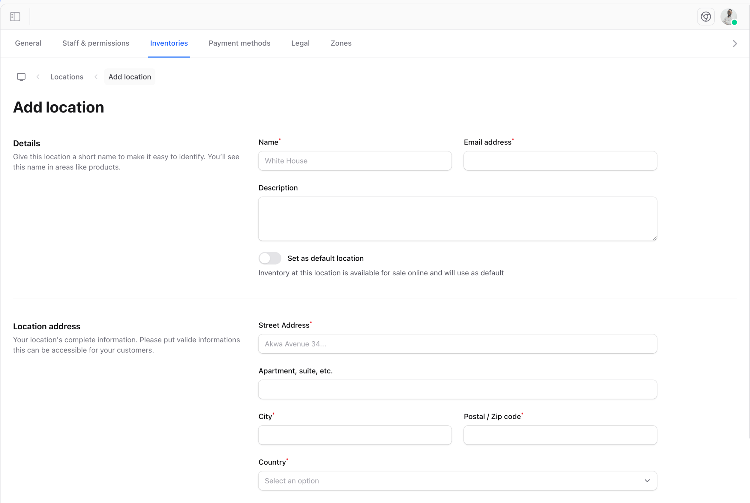 Create Location