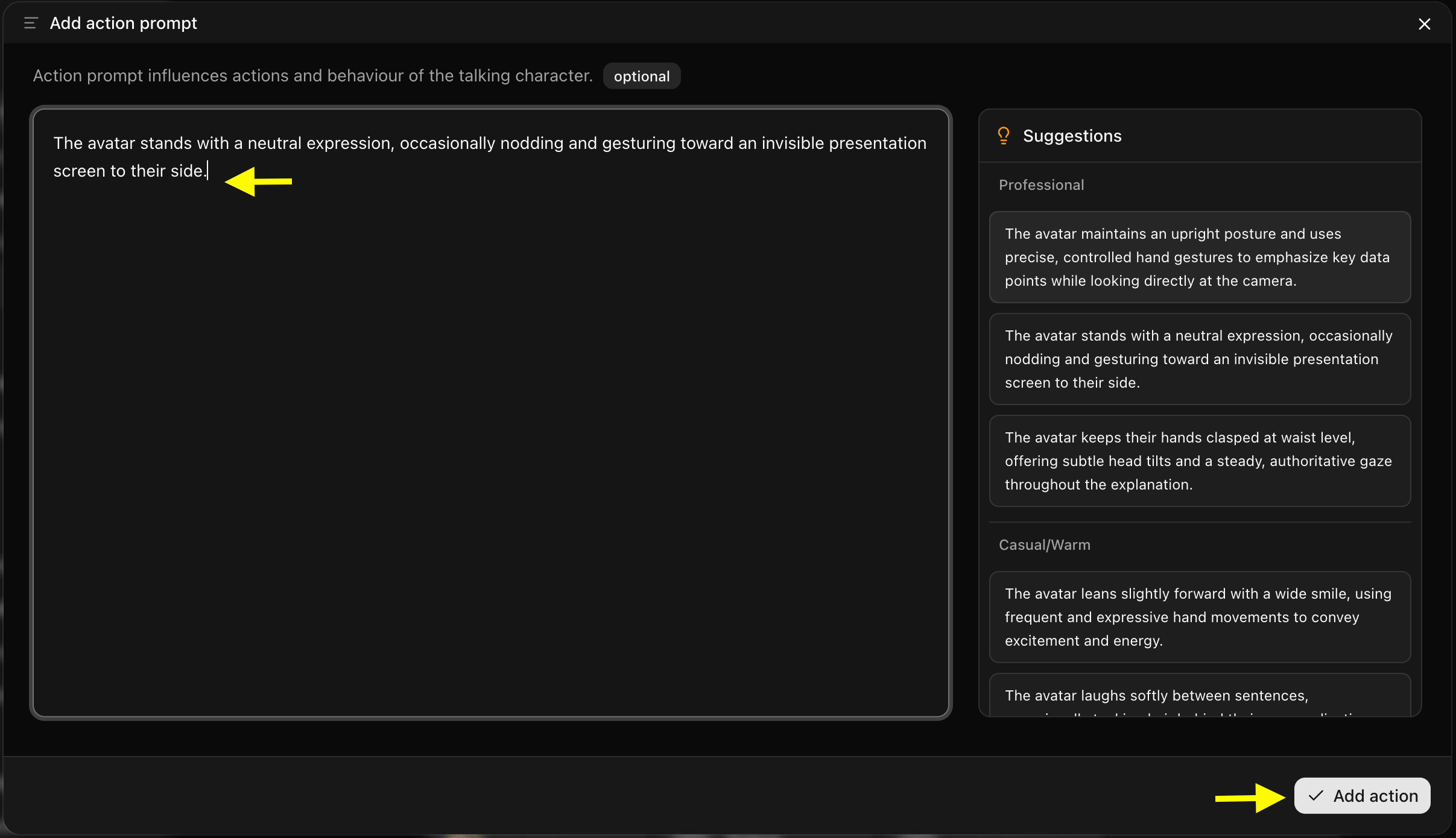 Action Prompt Selection