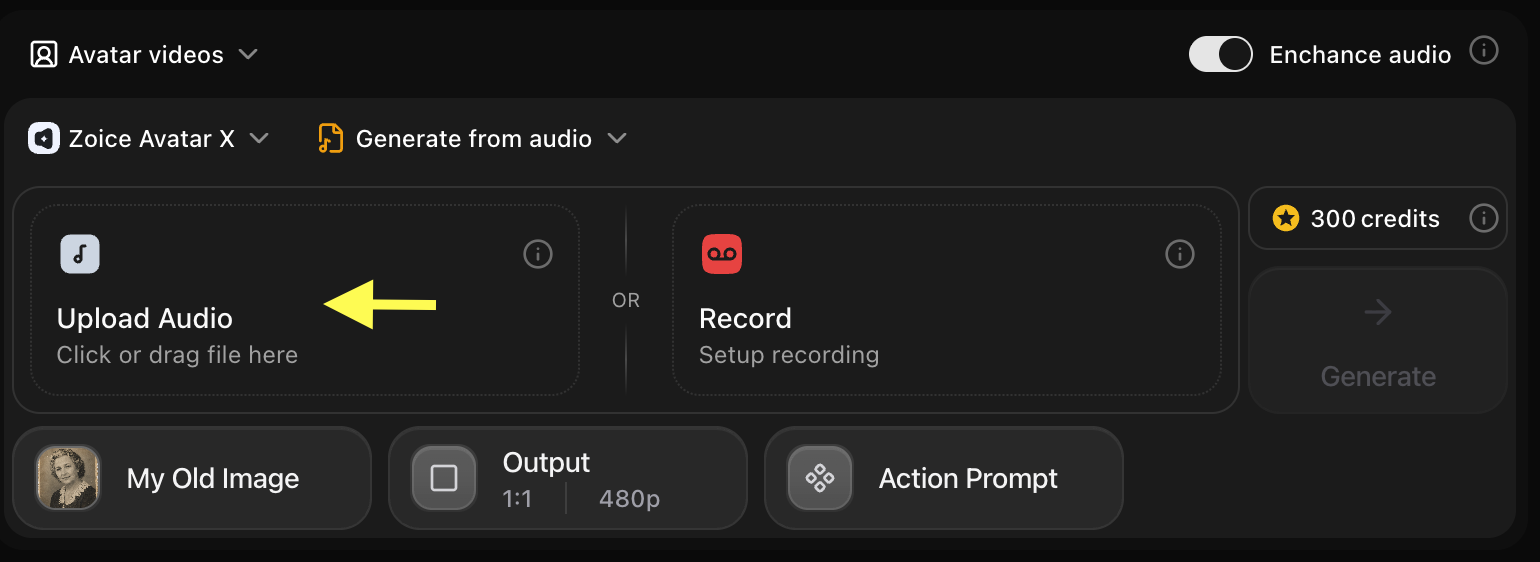 Generate from Audio