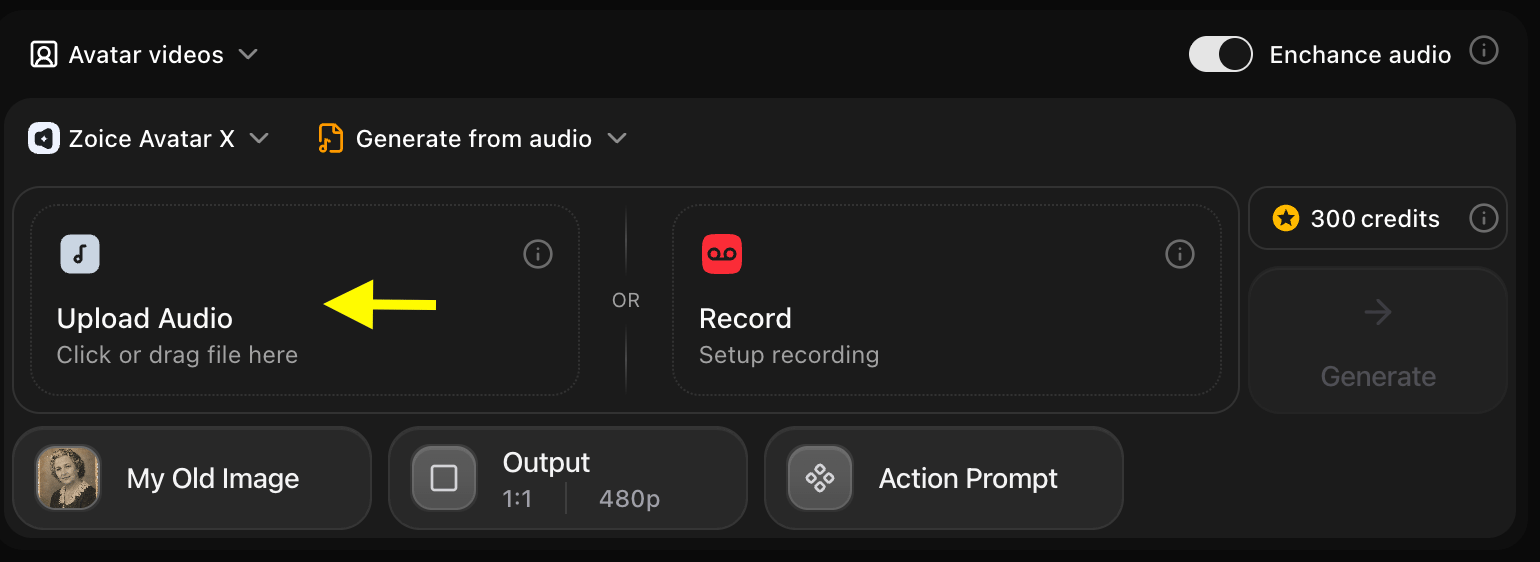 Generate from Audio