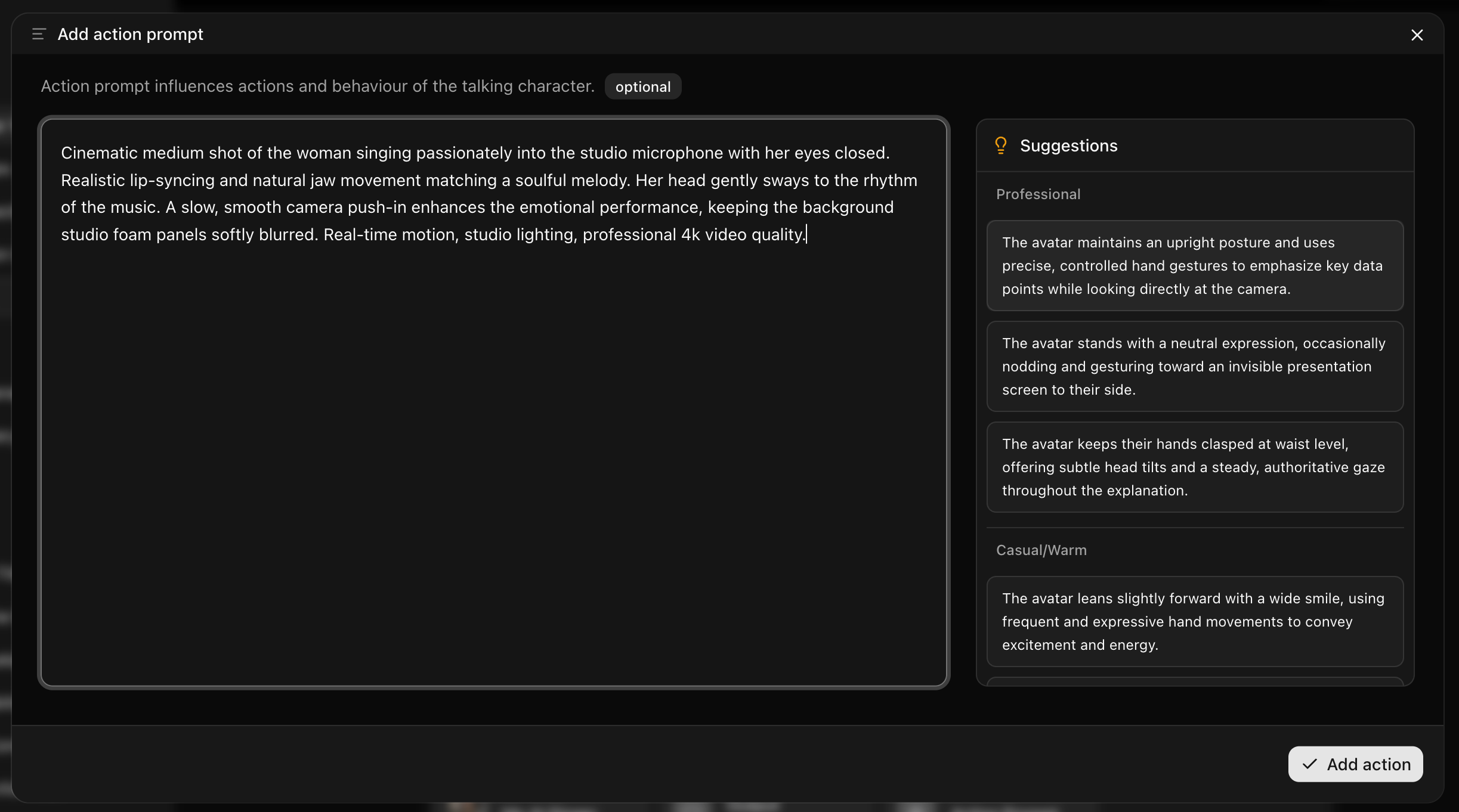 Action Prompt Selection