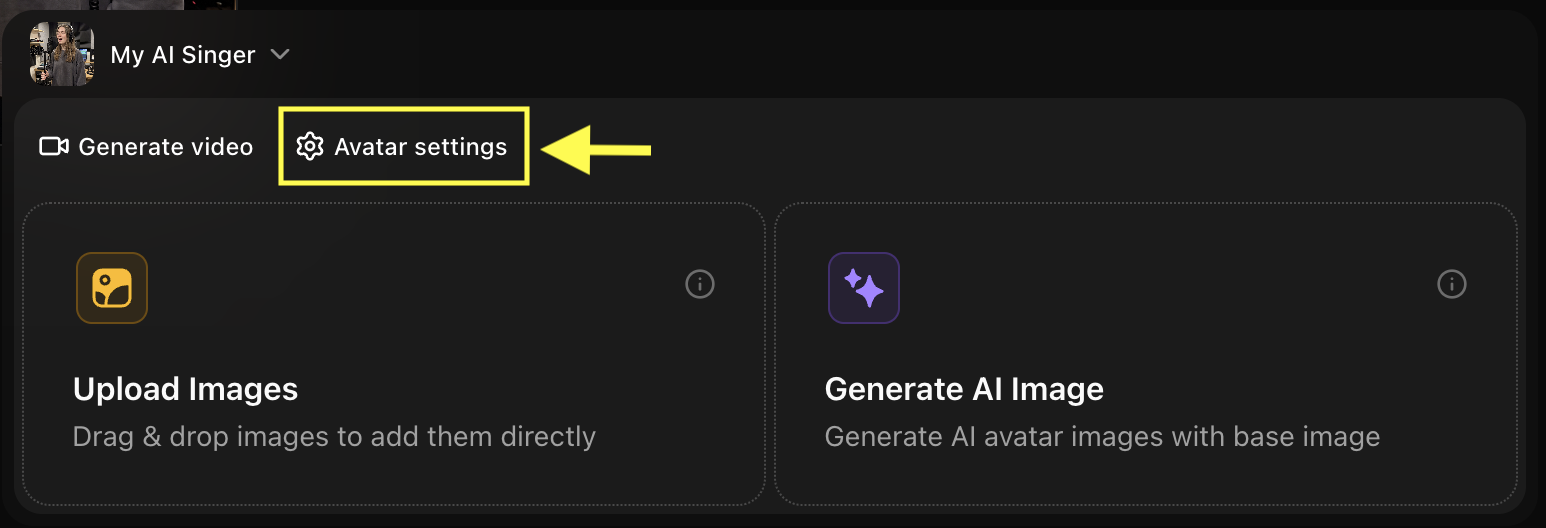 Avatar Settings