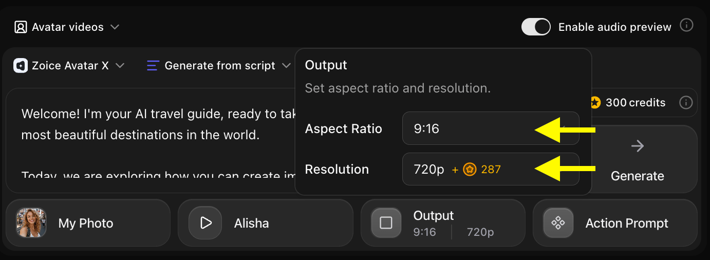 Output Settings