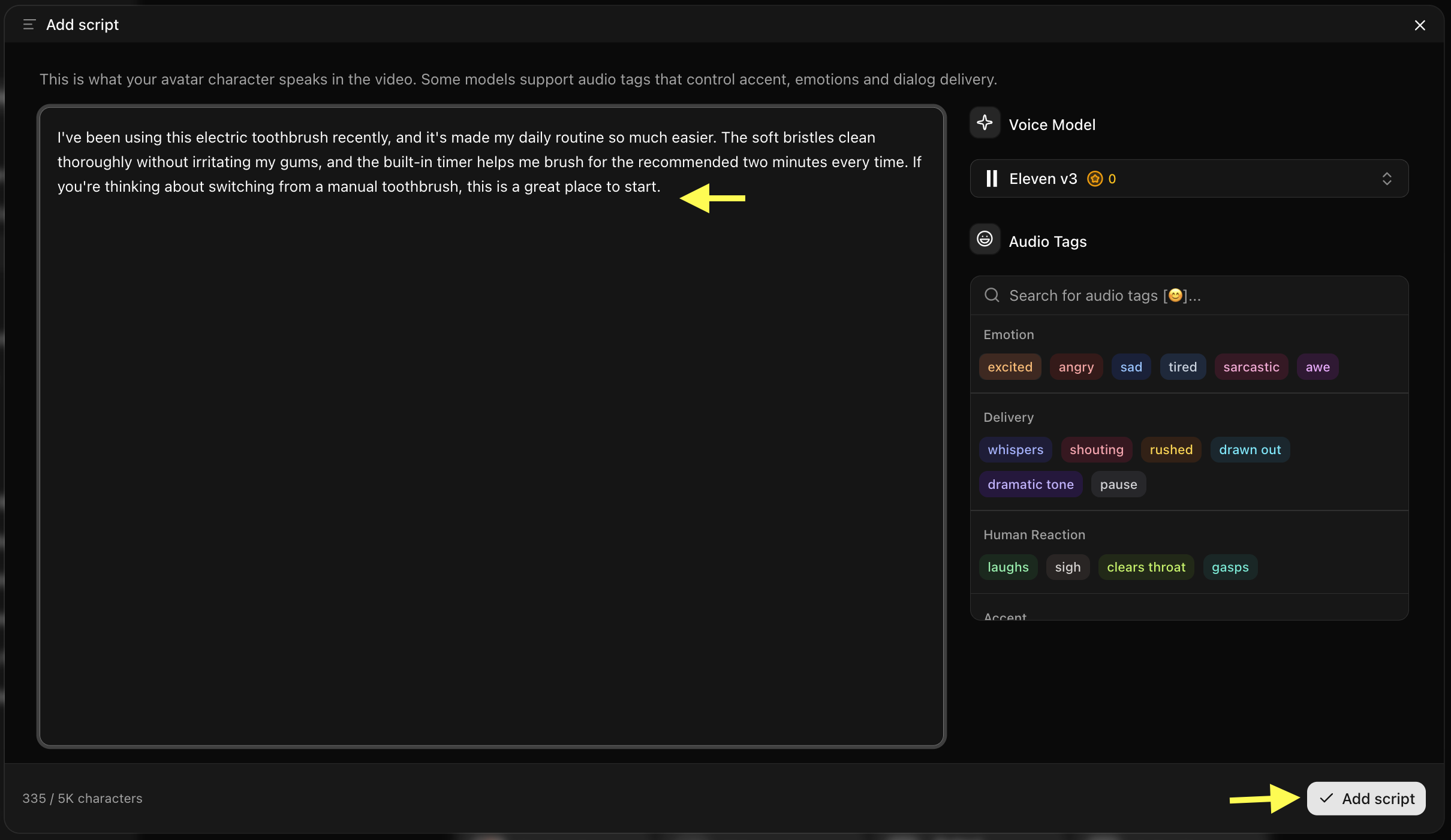 Add Script